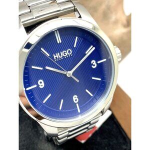 Hugo Boss Men's Watch 1530015 Quartz Blue Dial Silver Stainless Steel 44…